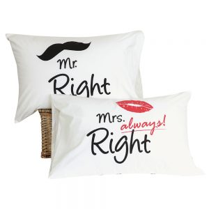 Pair of Pillowcases Mr&Mrs