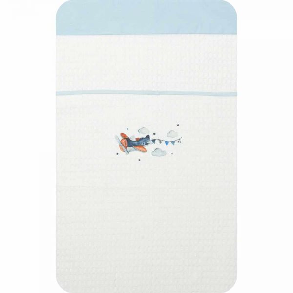 Airplane Pique Cot Blanket 110X140