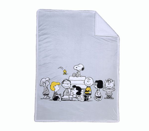 SHERPA BLANKET PEANUTS FOREVER 75X110