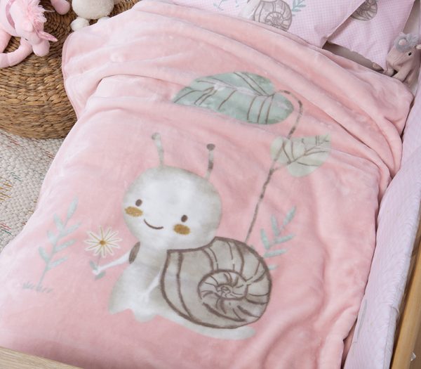 ΚΟΥΒΕΡΤΑ ΠΟΛ.CUTE SNAIL 75X100 – PINK NEF-NEF