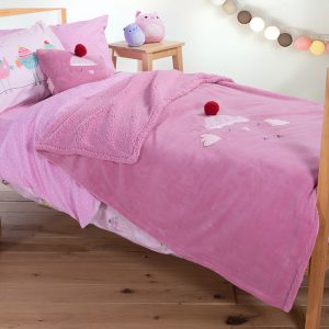 ΡΙΧΤΑΡΙ ΚΟΥΒΕΡΤΑ  FLEECE TWEET SO SWEET-LOVELY 130X180 – ROSE NEF-NEF