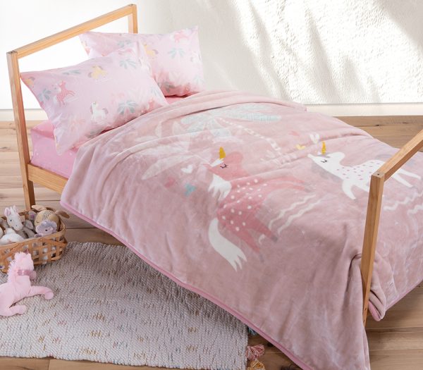 ΚΟΥΒΕΡΤΑ ΠΟΛ.UNICORN FOREVER 160X220 – PINK NEF-NEF