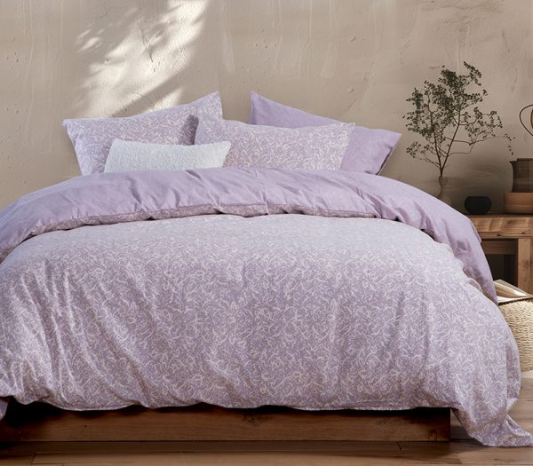 ΣΕΤ ΣΕΝΤΟΝΙΑ 3ΤΜΧ ΦΑΝΕΛΕΝΙΑ SORIAL MONO 160X260 MAUVE NEF-NEF