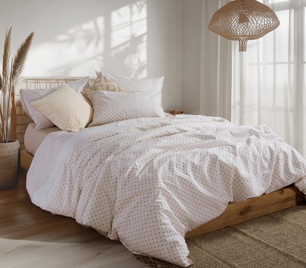 ΣΕΤ ΣΕΝΤΟΝΙΑ 4ΤΜΧ ΒΑΜΒΑΚΕΡΑ ΔΙΠΛΑ DONTER BEIGE 200Χ270 NEF-NEF HOMEWARE