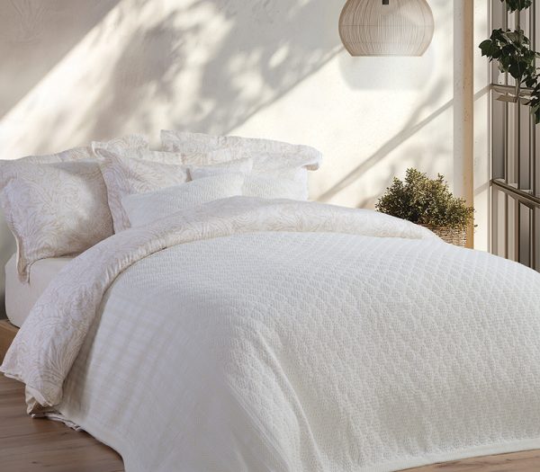 ΚΟΥΒΕΡΤΑ ΥΠΕΡΔΙΠΛΗ VENTORA ECRU 230X250 NEF-NEF HOMEWARE