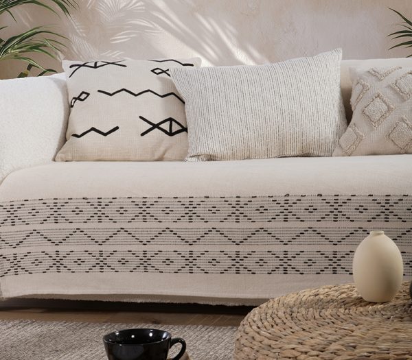 ΡΙΧΤΑΡΙ ΤΡΙΘΕΣΙΟΥ ΚΑΝΑΠΕ CREATE ECRU 180Χ300 NEF-NEF HOMEWARE