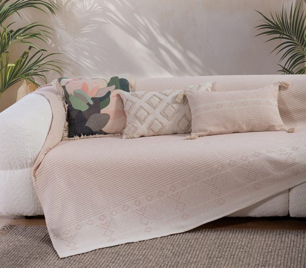 ΡΙΧΤΑΡΙ ΤΡΙΘΕΣΙΟΥ ΚΑΝΑΠΕ RESAN PEACH 180Χ300 NEF-NEF HOMEWARE