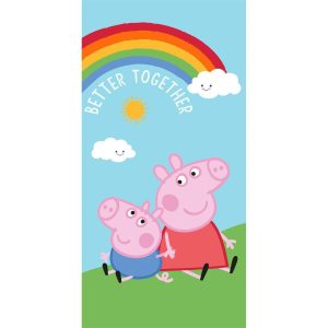 Παιδική Πετσέτα Θαλάσσης Τιρκουάζ Peppa Pig 140×70εκ   Borea