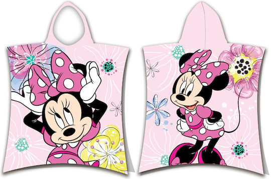 Παιδικό Πόντσο Θαλάσσης Minnie Mouse Disney Ροζ 50 x 115εκ.  Borea
