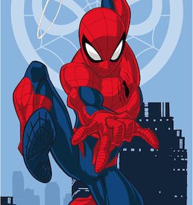 Παιδική Πετσέτα Θαλάσσης Μπλε Spiderman Marvel 140×70εκ.  Borea