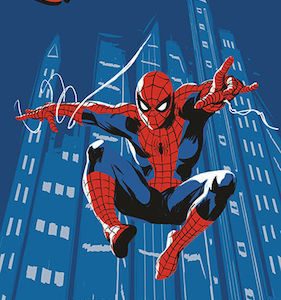 Παιδική Πετσέτα Θαλάσσης Polyester Μπλε Spiderman Marvel 140×70εκ.