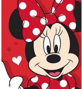 Παιδική Πετσέτα Θαλάσσης Hello Κόκκινη Minnie Disney 140×70εκ. Borea