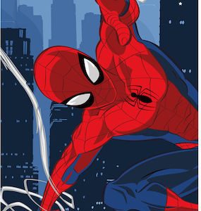 Πετσέτα Θαλάσσης Polyester 70x140cm Spiderweb Marvel Μπλε