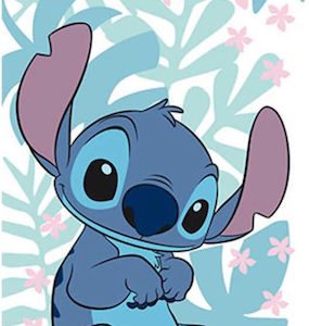 Παιδική Πετσέτα Θαλάσσης Polyester Lazy Stitch Λευκό Disney 70×140