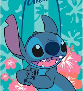Παιδική Πετσέτα Θαλάσσης Polyester Shaka Stitch Βεραμάν Disney 70×140