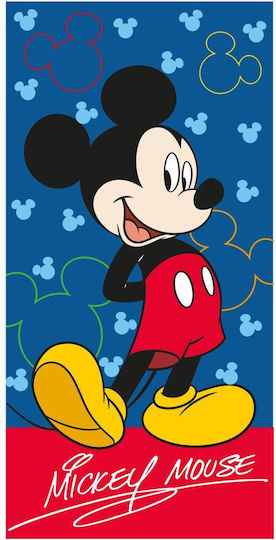 Παιδική Πετσέτα Θαλάσσης Polyester Μπλε Mickey Mouse Disney 140×70εκ.