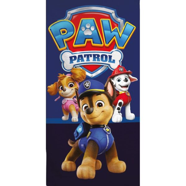 Παιδική Πετσέτα Θαλάσσης Microfiber Μπλε Paw Patrol Chase 140×70εκ.  Borea