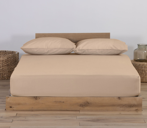 ΣΕΝΤΟΝΙ ΜΕΜΟΝΩΜΕΝΟ ΜΑΚΟ ΜΟΝΟ ΜΕ ΛΑΣΤΙΧΟ JERSEY 730-BEIGE  100x200+30 NEF-NEF HOMEWARE