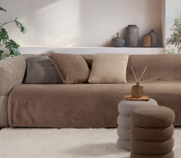 ΔΙΑΚΟΣΜΗΤΙΚΟ ΜΑΞΙΛΑΡΙ DAKARI 45X45 NEF-NEF HOMEWARE BROWN - Image 2