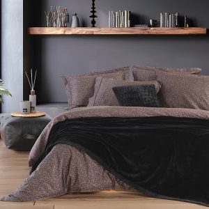 ΚΟΥΒΕΡΤΑ ΥΠΕΡΔΙΠΛΗ VELOSSO 24 230X240 NEF-NEF HOMEWARE BLACK