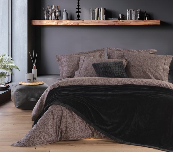 ΚΟΥΒΕΡΤΑ ΥΠΕΡΔΙΠΛΗ VELOSSO 24 230X240 NEF-NEF HOMEWARE BLACK