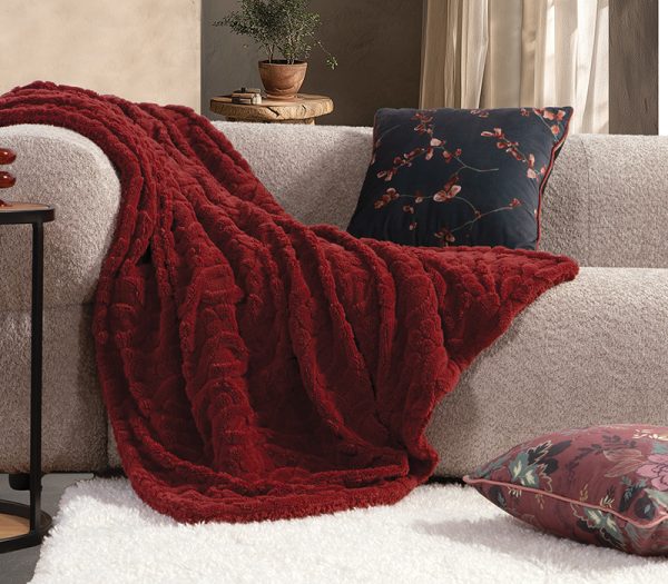 ΔΙΑΚΟΣΜΗΤΙΚΟ ΡΙΧΤΑΡΙ GERMAIN 130X180 NEF-NEF HOMEWARE BORDO