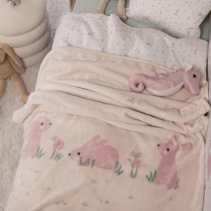 ΒΡΕΦΙΚΗ ΚΟΥΒΕΡΤΑ ΚΟΥΝΙΑΣ COUNTRY BUNNY 100Χ140 NEF-NEF HOMEWARE IVORY