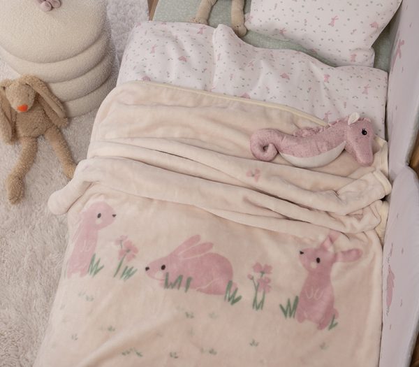 ΒΡΕΦΙΚΗ ΚΟΥΒΕΡΤΑ ΚΟΥΝΙΑΣ COUNTRY BUNNY 100Χ140 NEF-NEF HOMEWARE IVORY