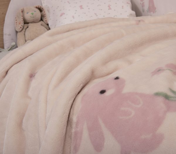 ΒΡΕΦΙΚΗ ΚΟΥΒΕΡΤΑ ΚΟΥΝΙΑΣ COUNTRY BUNNY 100Χ140 NEF-NEF HOMEWARE IVORY - Image 3