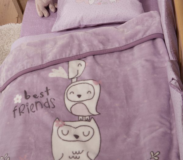 ΒΡΕΦΙΚΗ ΚΟΥΒΕΡΤΑ ΑΓΚΑΛΙΑΣ BEST FRIENDS 75X100 NEF-NEF HOMEWARE LILAC - Image 3