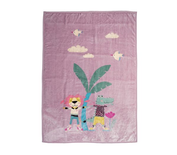 ΠΑΙΔΙΚΗ ΚΟΥΒΕΡΤΑ ROLLER FRIENDS 160Χ220 NEF-NEF HOMEWARE LILAC - Image 4
