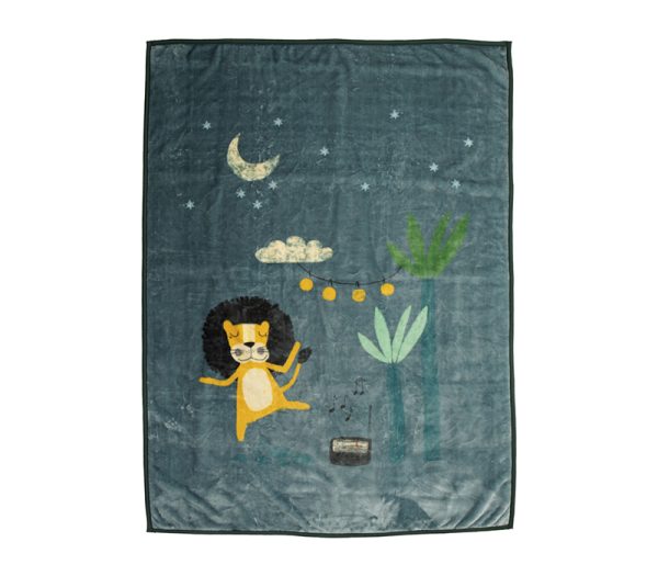 ΠΑΙΔΙΚΗ ΚΟΥΒΕΡΤΑ WILD DANCE 160Χ220 NEF-NEF HOMEWARE STONE BLUE - Image 4