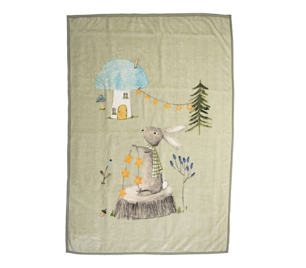 ΠΑΙΔΙΚΗ ΚΟΥΒΕΡΤΑ WOODLAND PARTY 160Χ220 NEF-NEF HOMEWARE PISTACHIO - Image 4