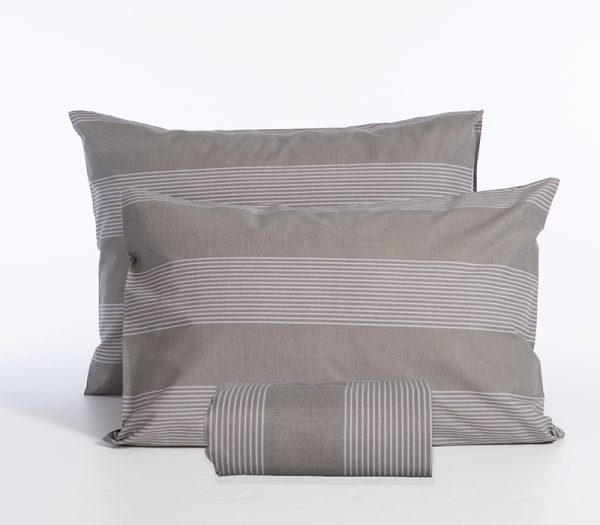 ΣΕΤ ΠΑΠΛΩΜΑΤΟΘΗΚΗ 2ΤΜΧ  ΜΟΝΗ CASUAL STRIPE 1X(170Χ240)+1X(52X72)  NEF-NEF HOMEWARE D.GREY - Image 4