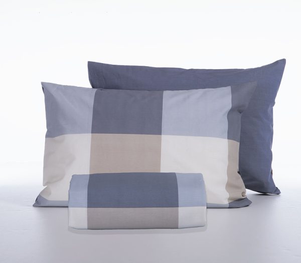 ΣΕΤ ΠΑΠΛΩΜΑΤΟΘΗΚΗ 2ΤΜΧ  ΜΟΝΗ CASUAL CHECK 1X(170Χ240)+1X(52X72)  NEF-NEF HOMEWARE DENIM - Image 2