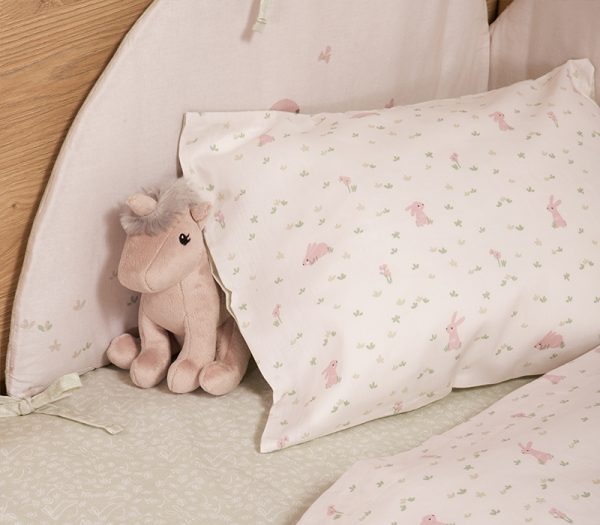 ΒΡΕΦΙΚΟ ΣΕΤ ΣΕΝΤΟΝΙΑ 3ΤΜΧ    ΚΟΥΝΙΑΣ COUNTRY BUNNY  2X(120X170)+1X(30X40) NEF-NEF HOMEWARE ECRU/MINT - Image 3