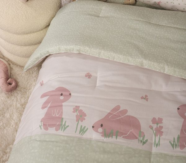 ΒΡΕΦΙΚΟ ΠΑΠΛΩΜΑ COUNTRY BUNNY 110Χ140 NEF-NEF HOMEWARE ECRU/MINT - Image 4