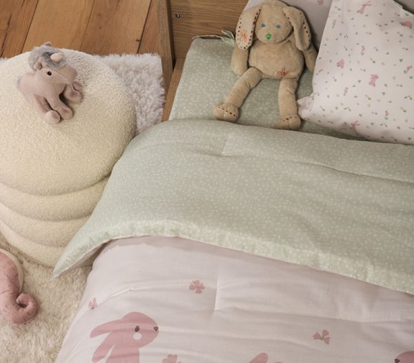 ΒΡΕΦΙΚΟ ΠΑΠΛΩΜΑ COUNTRY BUNNY 110Χ140 NEF-NEF HOMEWARE ECRU/MINT - Image 2