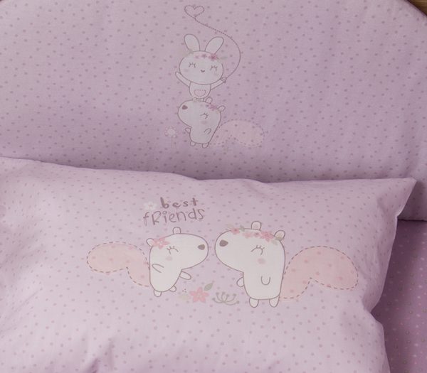 ΠΑΝΤΑ ΚΟΥΝΙΑΣ BEST FRIENDS  60+67+60X40 NEF-NEF HOMEWARE LILAC - Image 3