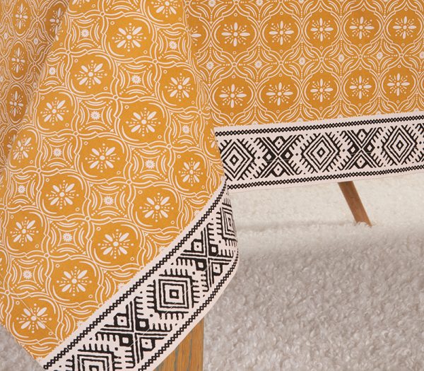 ΑΛΕΚΙΑΣΤΟ ΤΡΑΠΕΖΟΜΑΝΤΗΛΟ JENERIA 140Χ140 NEF-NEF HOMEWARE MUSTARD - Image 2