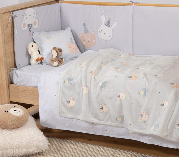 ΒΡΕΦΙΚΗ ΚΟΥΒΕΡΤΑ FLEECE ΑΓΚΑΛΙΑΣ SPECIAL PARTY 75X110 NEF-NEF HOMEWARE BLUE