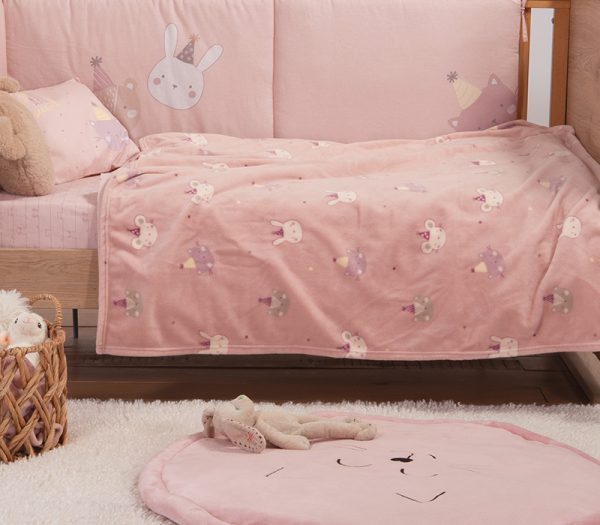 ΒΡΕΦΙΚΗ ΚΟΥΒΕΡΤΑ FLEECE ΑΓΚΑΛΙΑΣ SPECIAL PARTY 75X110 NEF-NEF HOMEWARE PINK