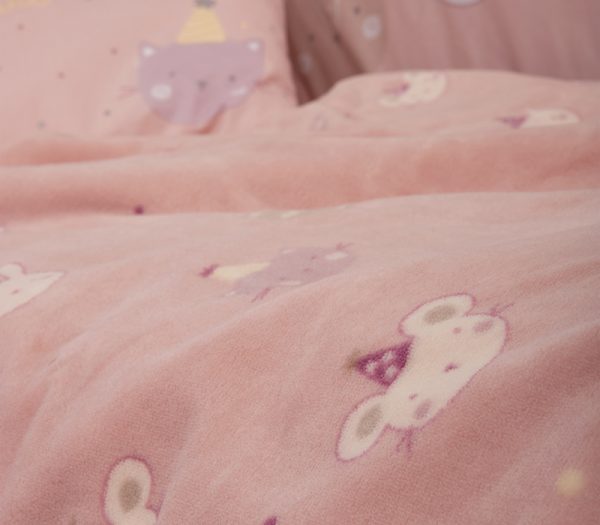 ΒΡΕΦΙΚΗ ΚΟΥΒΕΡΤΑ FLEECE ΑΓΚΑΛΙΑΣ SPECIAL PARTY 75X110 NEF-NEF HOMEWARE PINK - Image 3