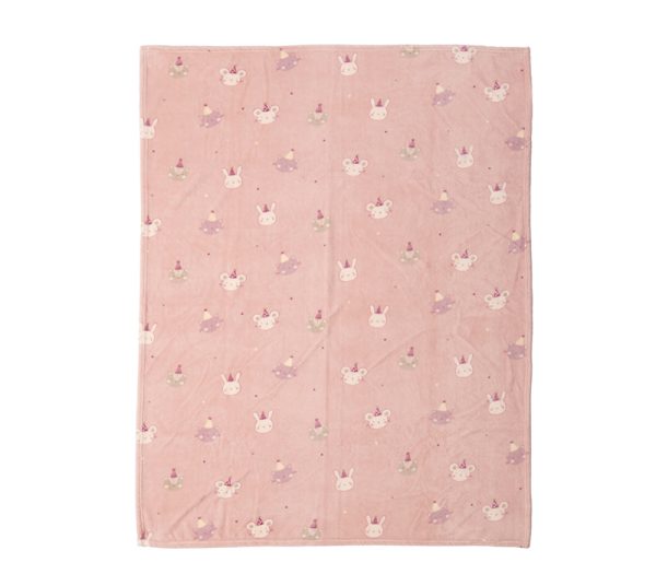ΒΡΕΦΙΚΗ ΚΟΥΒΕΡΤΑ FLEECE ΑΓΚΑΛΙΑΣ SPECIAL PARTY 75X110 NEF-NEF HOMEWARE PINK - Image 4