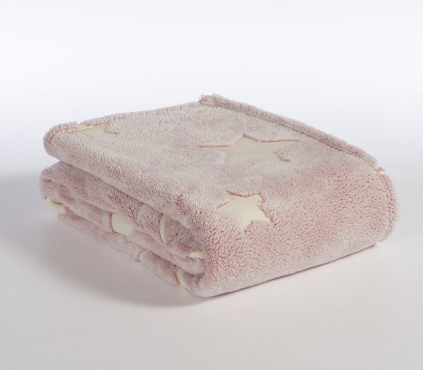 ΒΡΕΦΙΚΗ ΚΟΥΒΕΡΤΑ ΚΟΥΝΙΑΣ STARLIGHT 110X150 NEF-NEF HOMEWARE PINK - Image 3