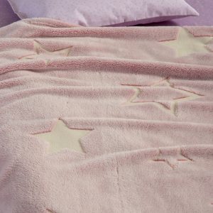 ΒΡΕΦΙΚΗ ΚΟΥΒΕΡΤΑ ΚΟΥΝΙΑΣ STARLIGHT 110X150 NEF-NEF HOMEWARE PINK