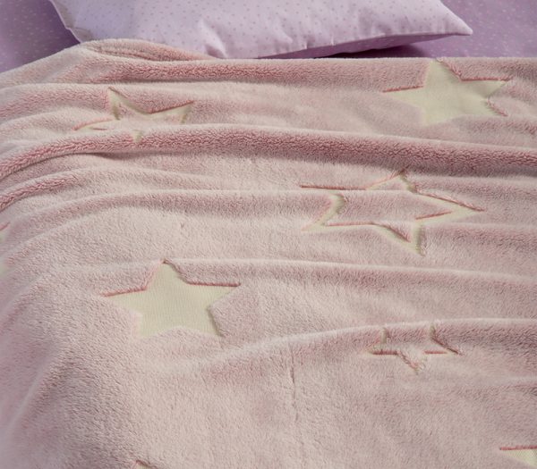 ΒΡΕΦΙΚΗ ΚΟΥΒΕΡΤΑ ΚΟΥΝΙΑΣ STARLIGHT 110X150 NEF-NEF HOMEWARE PINK