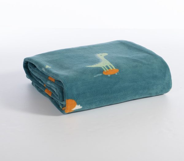 ΠΑΙΔΙΚΗ ΚΟΥΒΕΡΤΑ FLEECE DINOS ON WHEELS 160Χ220 NEF-NEF HOMEWARE PETROL - Image 4