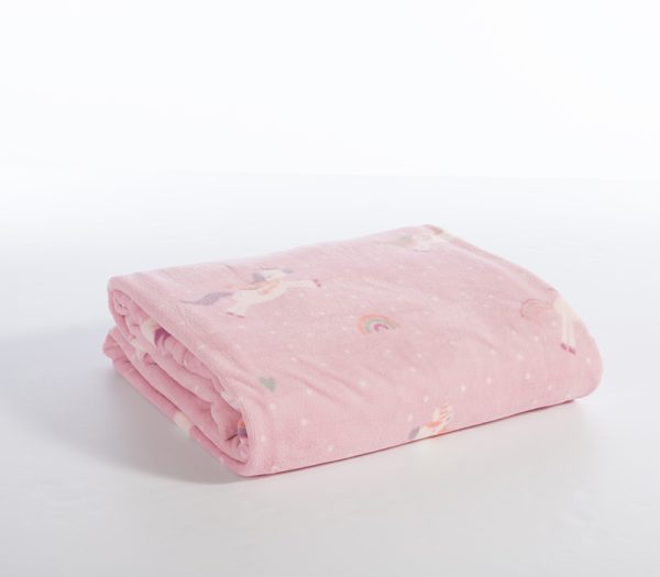 ΠΑΙΔΙΚΗ ΚΟΥΒΕΡΤΑ FLEECE  UNICORNS STYLE 160Χ220 NEF-NEF HOMEWARE LILAC - Image 4