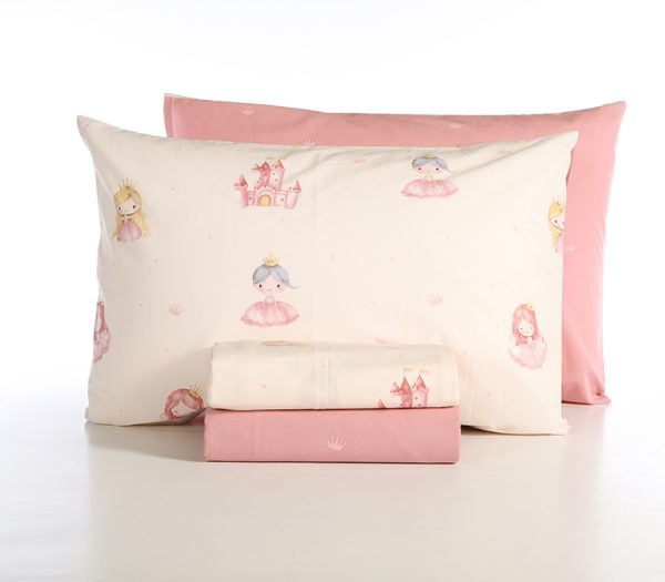 ΠΑΙΔΙΚΟ ΣΕΤ ΣΕΝΤΟΝΙΑ 3ΤΜΧ ΜΟΝΑ OUR PRINCESS  2X(170X260)-1X(52X72) NEF-NEF HOMEWARE CREAM - Image 5